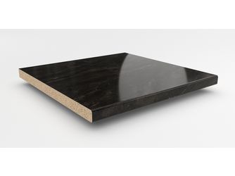 Küchenarbeitsplatte AF 30/133 eins. gerundet 4100x635mm BZ173 Si bronzit schwarz