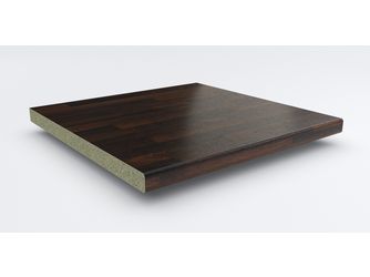Küchenarbeitsplatte AF 40/133 Hydro eins. gerundet 4100x1200mm BBL714 PoF noce butcherblock Küchenarbeitsplatte AF 40/133 Hydro eins. gerundet 4100x1200mm BBL714 PoF noce butcherblock