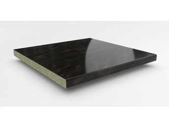 Küchenarbeitsplatte AF 40/133 Hydro einseitig gerundet BZ173 SI bronzit schwarz Küchenarbeitsplatte AF 40/133 Hydro einseitig gerundet BZ173 SI bronzit schwarz