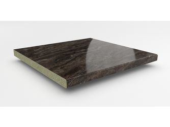 Küchenarbeitsplatte AF 40/133 Hydro einseitig gerundet BZ715 SI bronzit braun Küchenarbeitsplatte AF 40/133 Hydro einseitig gerundet BZ715 SI bronzit braun