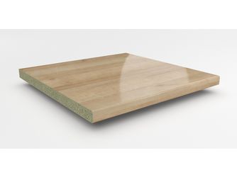 Küchenarbeitsplatte AF 40/133 Hydro einseitig gerundet EIL320 SI lago eiche hell