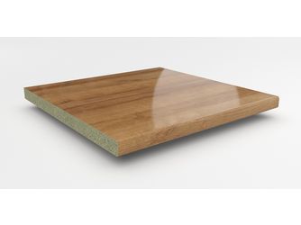 Küchenarbeitsplatte AF 40/133 Hydro einseitig gerundet EIL730 SI lago eiche dunkel