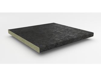 Küchenarbeitsplatte AF 40/133 Hydro einseitig gerundet ME477 CE metal plate grau Küchenarbeitsplatte AF 40/133 Hydro einseitig gerundet ME477 CE metal plate grau