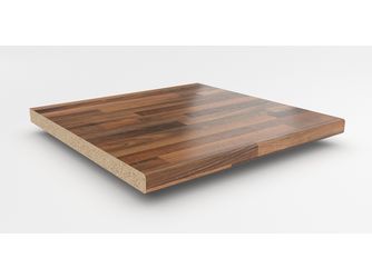 Küchenarbeitsplatte AF 40/133 eins. gerundet 3050x600mm NU742 PoF nussbaum butcherblock hell Küchenarbeitsplatte AF 40/133 eins. gerundet 3050x600mm NU742 PoF nussbaum butcherblock hell