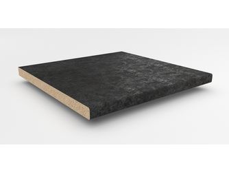 Küchenarbeitsplatte AF 40/133 einseitig gerundet ME477 CE metal plate grau