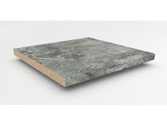 Küchenarbeitsplatte AF 40/133 einseitig gerundet JK583 CE jurakalk grün-grau