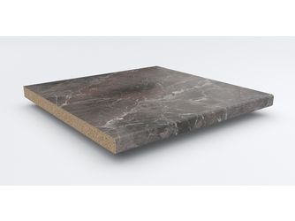 Küchenarbeitsplatte AF 40/133 eins. gerundet 5200x600mm SL120 Pat marmor marquina braun-grau