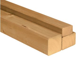 Kantholz europäische Lärche frisch unbehandelt gehobelt, Längskanten gefast
