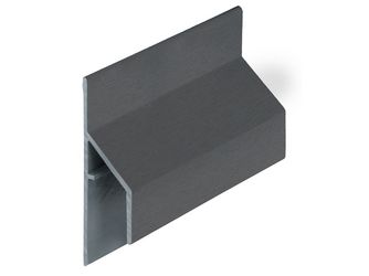 Keralit Anschlussprofil 17mm Anthrazit - Classic (mit Holzmaserung) 600cm
