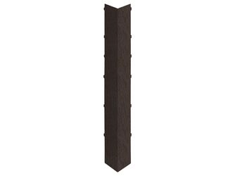 Keralit Dachrand Außeneckstück 350x35mm Dunkelbraun - Classic (mit Holzmaserung)