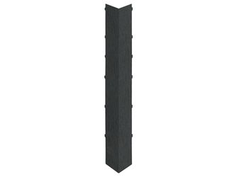 Keralit Dachrand Außeneckstück 350x35mm Schwarzgrün - Classic (mit Holzmaserung)