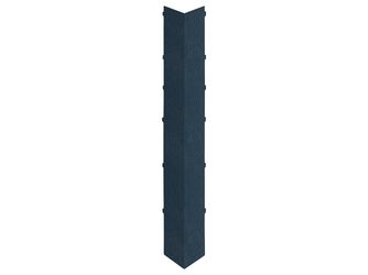 Keralit Dachrand Außeneckstück 350x35mm Stahlblau - Classic (mit Holzmaserung)