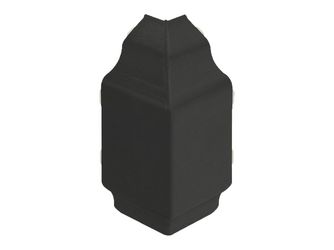 Keralit Dachrand Eckstück für 2850 Graphitschwarz - Classic (mit Holzmaserung)