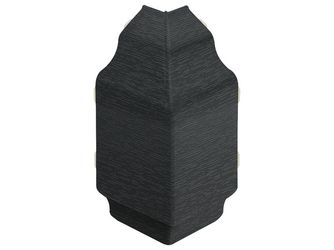 Keralit Dachrand Eckstück für 2850 Schwarzgrau - Classic (mit Holzmaserung)