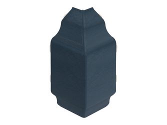 Keralit Dachrand Eckstück für 2850 Stahlblau - Classic (mit Holzmaserung)