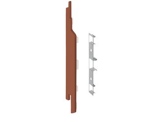 Keralit Endkappe links für 2814 Californian Redwood - Classic (mit Holzmaserung)