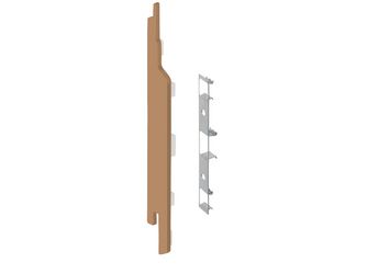 Keralit Endkappe links für 2814 Eiche hell - Classic (mit Holzmaserung)
