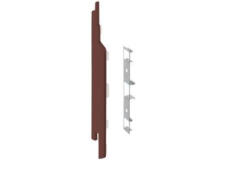 Keralit Endkappe links für 2814 Mahagoni - Classic (mit Holzmaserung)
