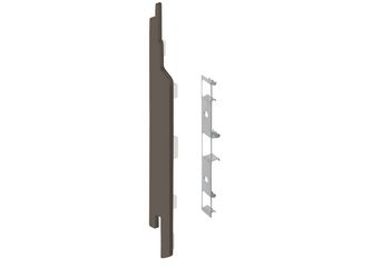 Keralit Endkappe links für 2814 Quarzgrau - Classic (mit Holzmaserung)
