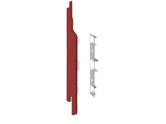 Keralit Endkappe links für 2814 Rot - Classic (mit Holzmaserung)