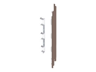 Keralit Endkappe rechts für 2819 Braungrau - Classic (mit Holzmaserung)