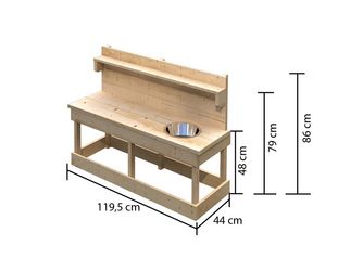 Kinderspielgerät Matschküche naturbelassen