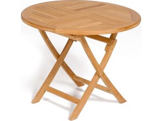 Klapptisch "York" 90cm rund Teak natur