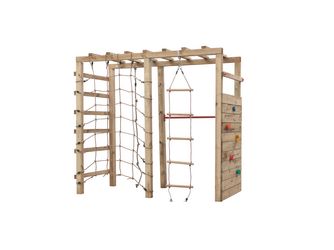 Klettergerüst ALEM B 240xT 120xH 220cm kdi-grün Kletternetz Reckstange Kletterwand