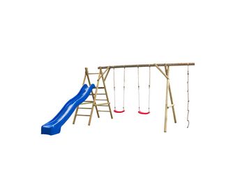 Kletterschaukel VRENI B 450xT 375xH 220cm kdi-grün Doppelschaukel Strickleiter