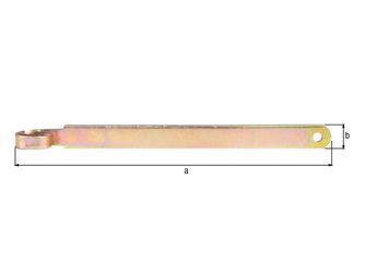 Klinkhebel, galv. gelb verzinkt, LxB 260x20 mm Klinkhebel, galv. gelb verzinkt, LxB 260x20 mm