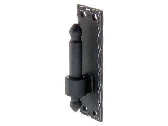 Kloben auf Platte, randgehämmert, schwarz, DornØ16mm, Abstand10mm, Platte HxB150x45mm Kloben auf Platte, randgehämmert, schwarz, DornØ16mm, Abstand10mm, Platte HxB150x45mm
