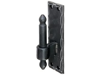 Kloben auf Platte, randgehämmert, schwarz, DornØ16mm, Abstand25mm, Platte HxB150x45mm Kloben auf Platte, randgehämmert, schwarz, DornØ16mm, Abstand25mm, Platte HxB150x45mm