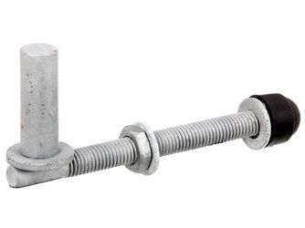 Kloben z.Durchschrauben, ein Paar, feuerverz., Dornst.Ø16mm, Länge 140mm, Gew.M12