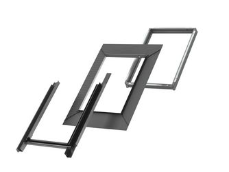 Kombi-Eindeckrahmen 10-16/10 EKW CK02 2004ME Ziegel hoch/Welle o. links Alu