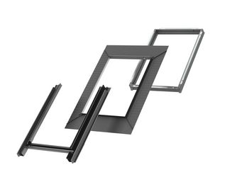 Kombi-Eindeckrahmen /10cm EKW CK02 2007ME Ziegel hoch/Welle o. einzeln Alu