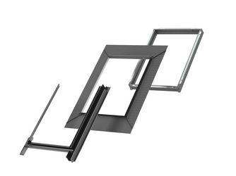 Kombi-Eindeckrahmen /25cm EKW CK02 2006MJ Ziegel hoch/Welle o. rechts Alu