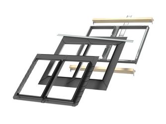 Kombi-Eindeckrahmen EKL CK06 4021E2 Schiefer Schichtstück für DUO weiß