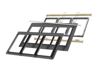 Kombi-Eindeckrahmen EKL FK06 4031E2 Schiefer Schichtstück für TRIO weiß