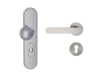 Kombi-Schutz-Garnitur TITANO 882 ES1 72mm Zylinderabdeckung Tür 38-50mm L AVUS Samtgrau