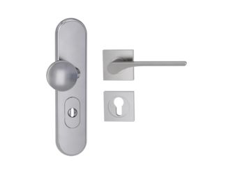 Kombi-Schutz-Garnitur TITANO 882 ES1 72mm Zylinderabdeckung Tür 38-50mm R LEAF LIGHT eckig Samtgrau