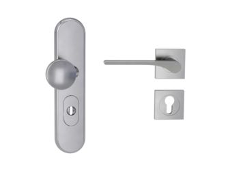 Kombi-Schutz-Garnitur TITANO 882 ES1 72mm Zylinderabdeckung Tür 38-50mm L LEAF LIGHT eckig Samtgrau