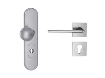 Kombi-Schutz-Garnitur TITANO 882 ES1 72mm Zylinderabdeckung Tür 38-50mm L REMOTE eckig Samtgrau