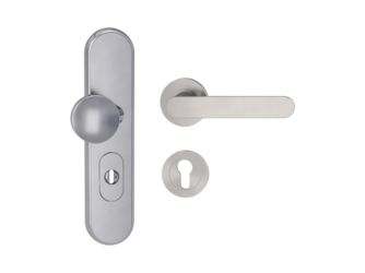 Kombi-Schutz-Garnitur TITANO 882 ES1 72mm Zylinderabdeckung Tür 38-50mm R AVUS Samtgrau