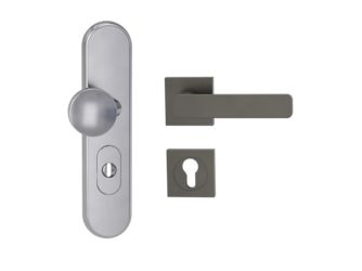 Kombi-Schutz-Garnitur TITANO 882 ES1 72mm Zylinderabdeckung Tür 38-50mm R MINIMAL MODERN eckig Kaschmirgrau