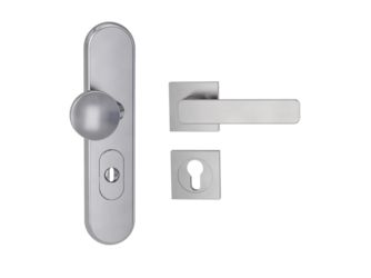 Kombi-Schutz-Garnitur TITANO 882 ES1 72mm Zylinderabdeckung Tür 38-50mm R MINIMAL MODERN eckig Samtgrau