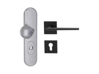 Kombi-Schutz-Garnitur TITANO 882 ES1 72mm Zylinderabdeckung Tür 38-50mm R REMOTE eckig Graphitschwarz