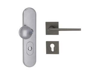 Kombi-Schutz-Garnitur TITANO 882 ES1 72mm Zylinderabdeckung Tür 38-50mm R REMOTE eckig Kaschmirgrau