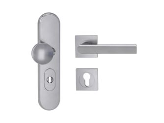 Kombi-Schutz-Garnitur TITANO 882 ES1 72mm Zylinderabdeckung Tür 38-50mm R TRI 134 eckig Edelst. ma.