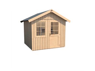 Komfort-Schwedenhaus Gr.2 Tür und Fenster 300x300cm, natur
