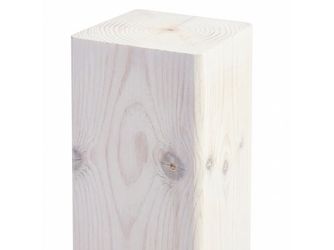 Kreuzholz gehobelt Douglasie beidseitig gekappt transparent lasiert -cremeweiß-